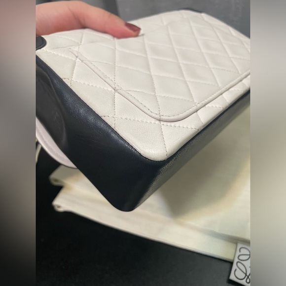 Chanel Rare Vintage Bicolor Single Flap with removable pouch - Picture 9 of 16